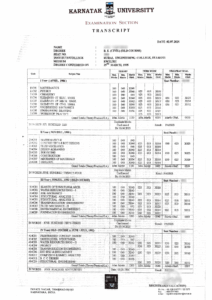 Karnatak university transcript