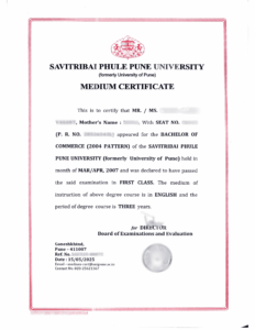 Pune university Transcript