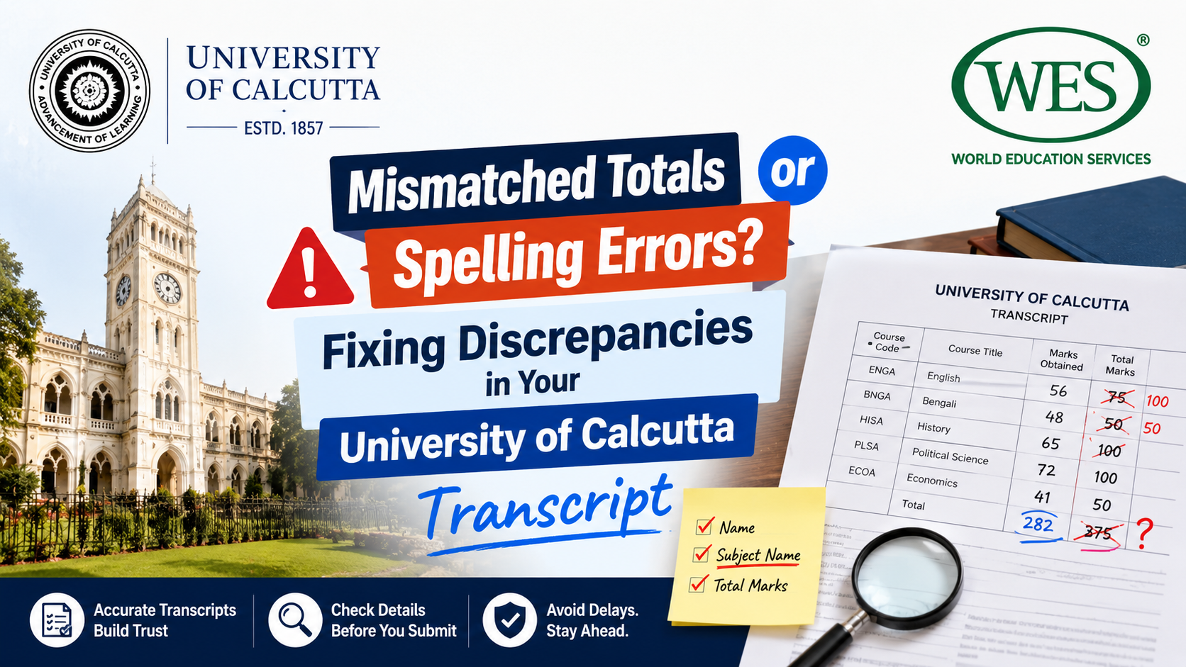 University of Calcutta Transcript