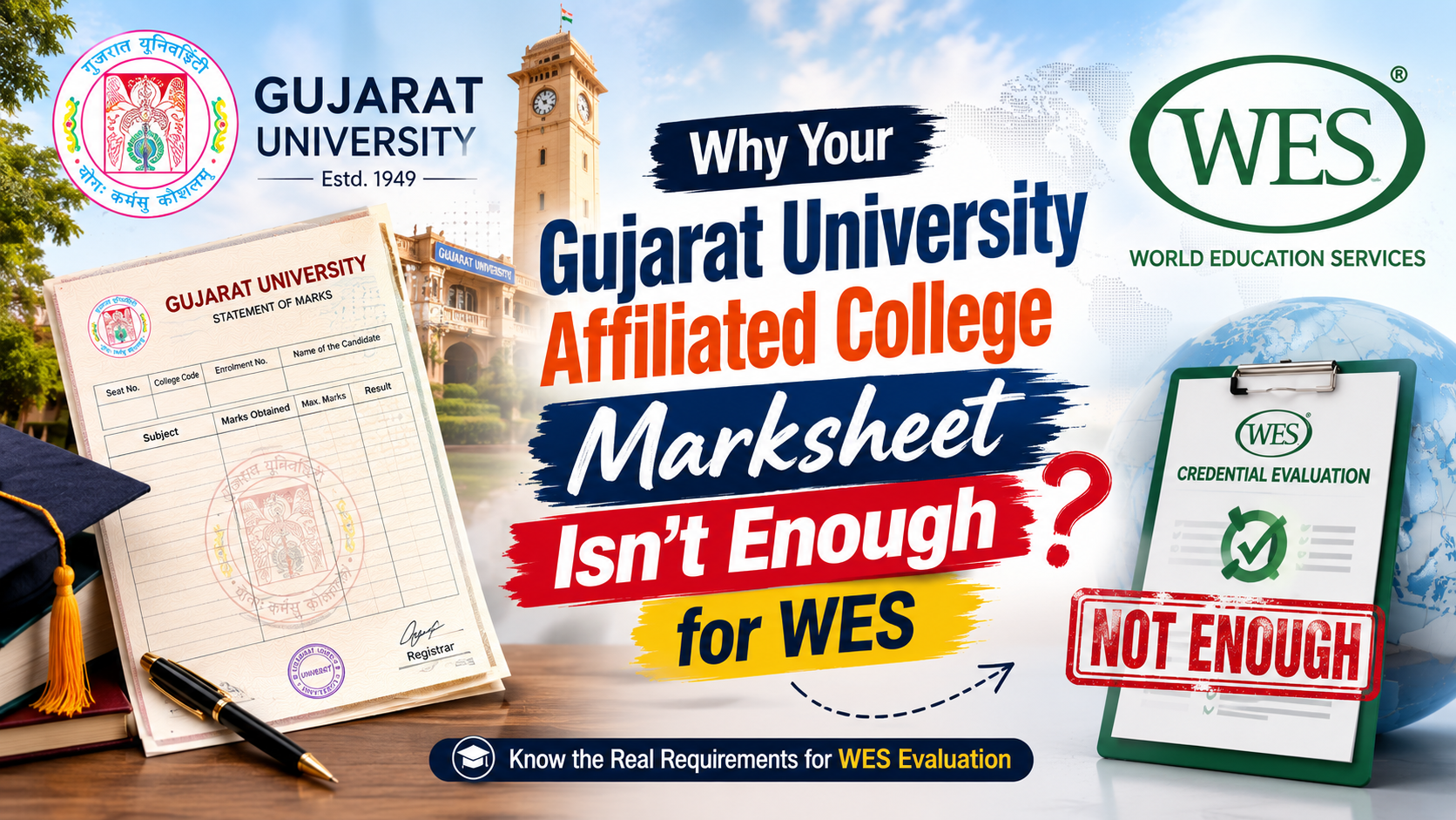 Gujarat University transcript for WES evaluation