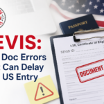 SEVIS document verification for US student visa with academic transcript and passport