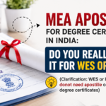 MEA apostille for degree certificate in India