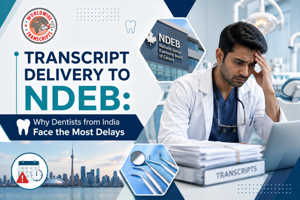 Transcript Delivery to NDEB for Dentists from India
