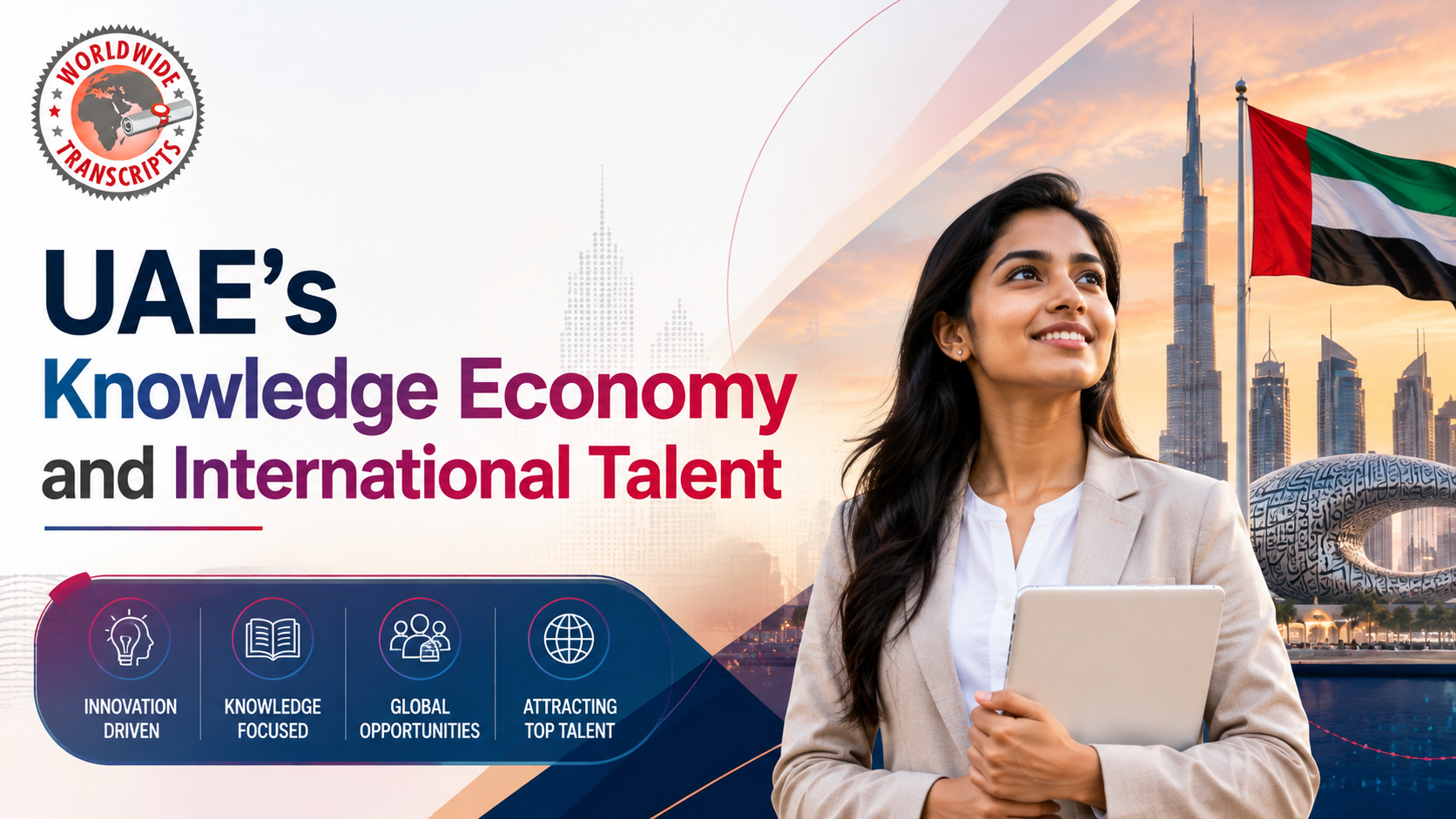 UAE knowledge economy and international talent opportunities for Indian professionals with verified academic documents