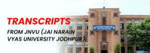 Transcripts from JNVU (Jai Narain Vyas University), Jodhpur