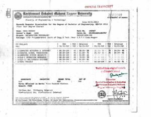 nagpur universty transcript