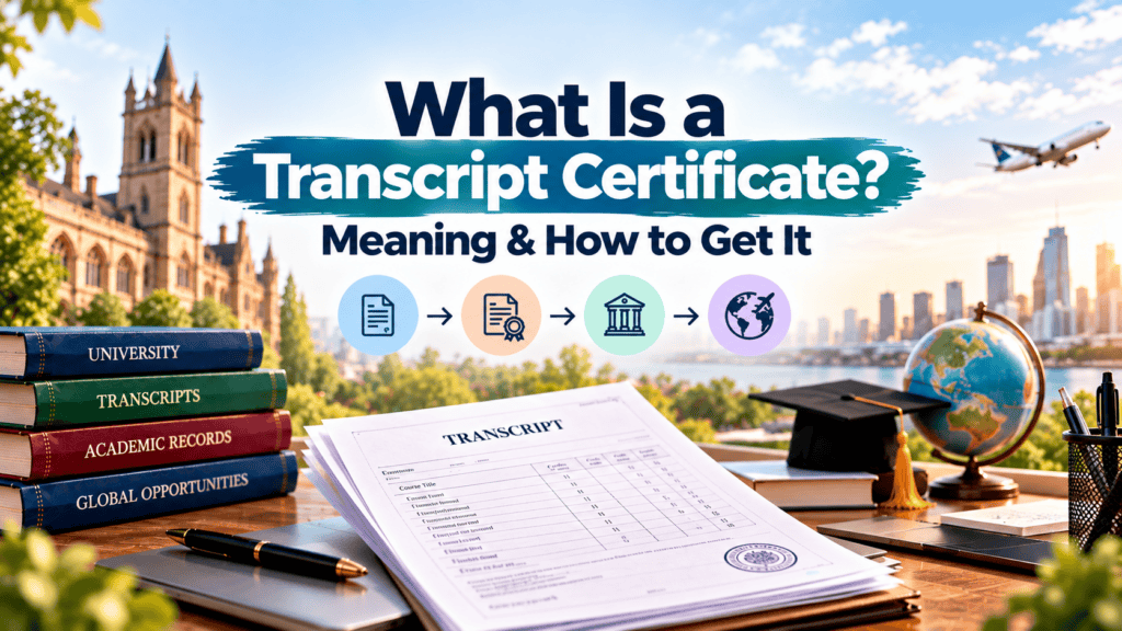 How to get an official transcript certificate from an Indian university for study abroad, immigration, and credential evaluation.